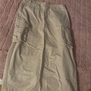Brandy Melville Tan Cargo Maxi Skirt
